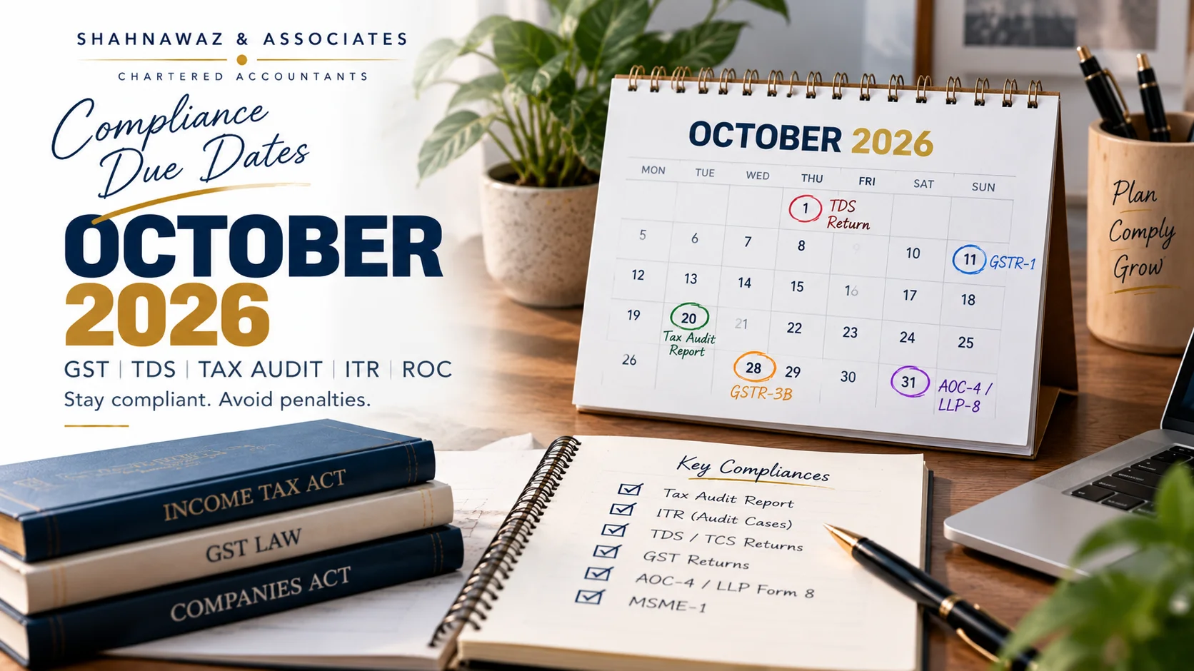 October 2026 Important Due Dates